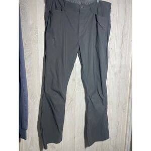 Eddie Bauer Pants Mens 36x30 Gray Cargo Stretch Nylon Straight Leg Hiking Casual